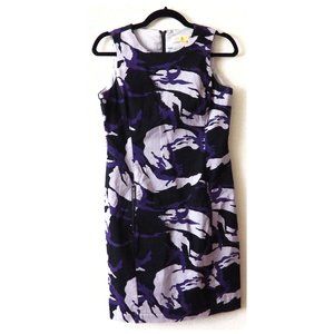 Michael Michael Kors Gray Black Purple Sleeveless Dress sz 6